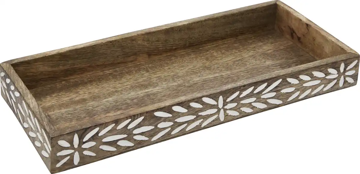 Bild 1 von IDEENWELT MANGOHOLZTABLETT BLÜTENBLÄTTER