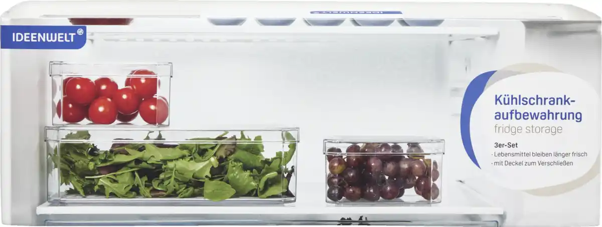 Bild 1 von IDEENWELT Kühlschrankaufbewahrung 3er-Set
