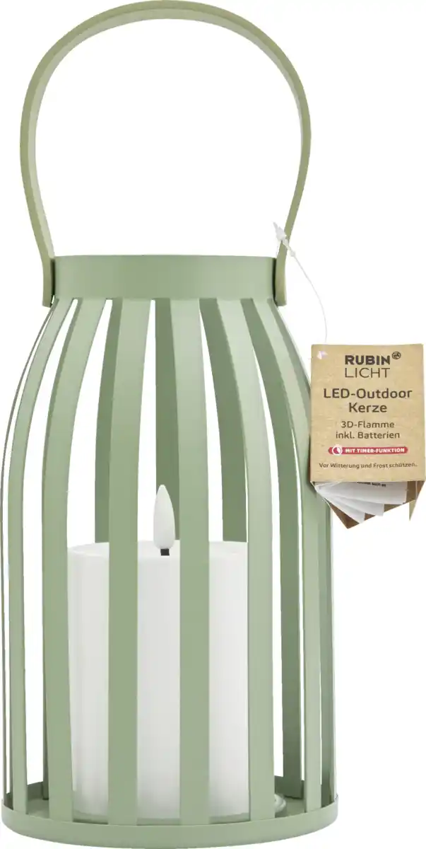 Bild 1 von IDEENWELT RubinL LED Laterne salbei
