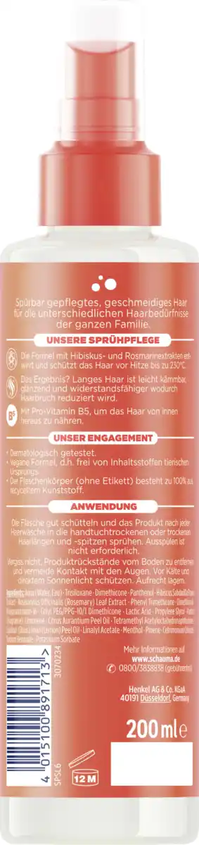 Bild 2 von Schauma Sprühpflege Stronger for Longer, 200 ml