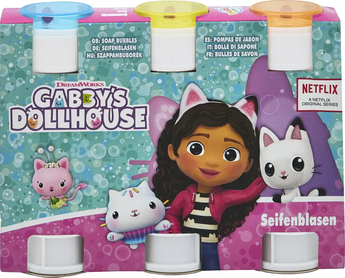 Bild 1 von Dulcop Seifenblasen Gabby's Dollhouse 3er-Set, 180 ml