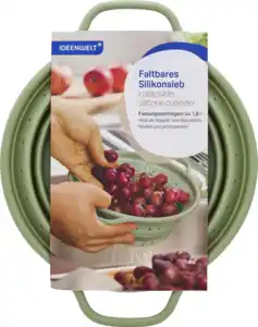 IDEENWELT Faltbares Silikonsieb salbei