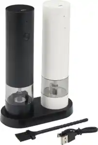 IDEENWELT Elektrische Salz- und Pfeffermühle 2er-Set
