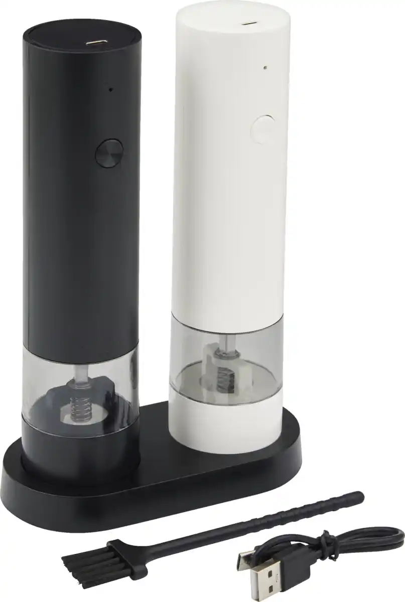 Bild 1 von IDEENWELT Elektrische Salz- und Pfeffermühle 2er-Set