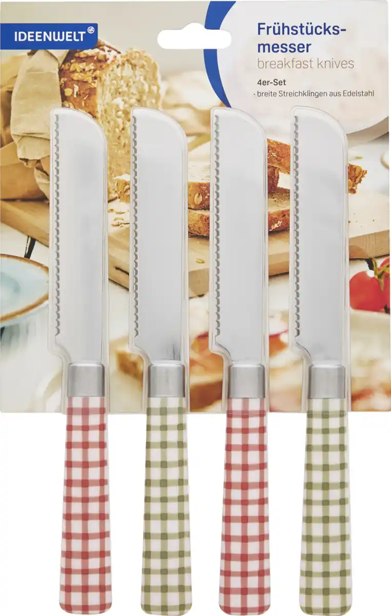 Bild 1 von IDEENWELT Frühstücksmesser 4er-Set Karo