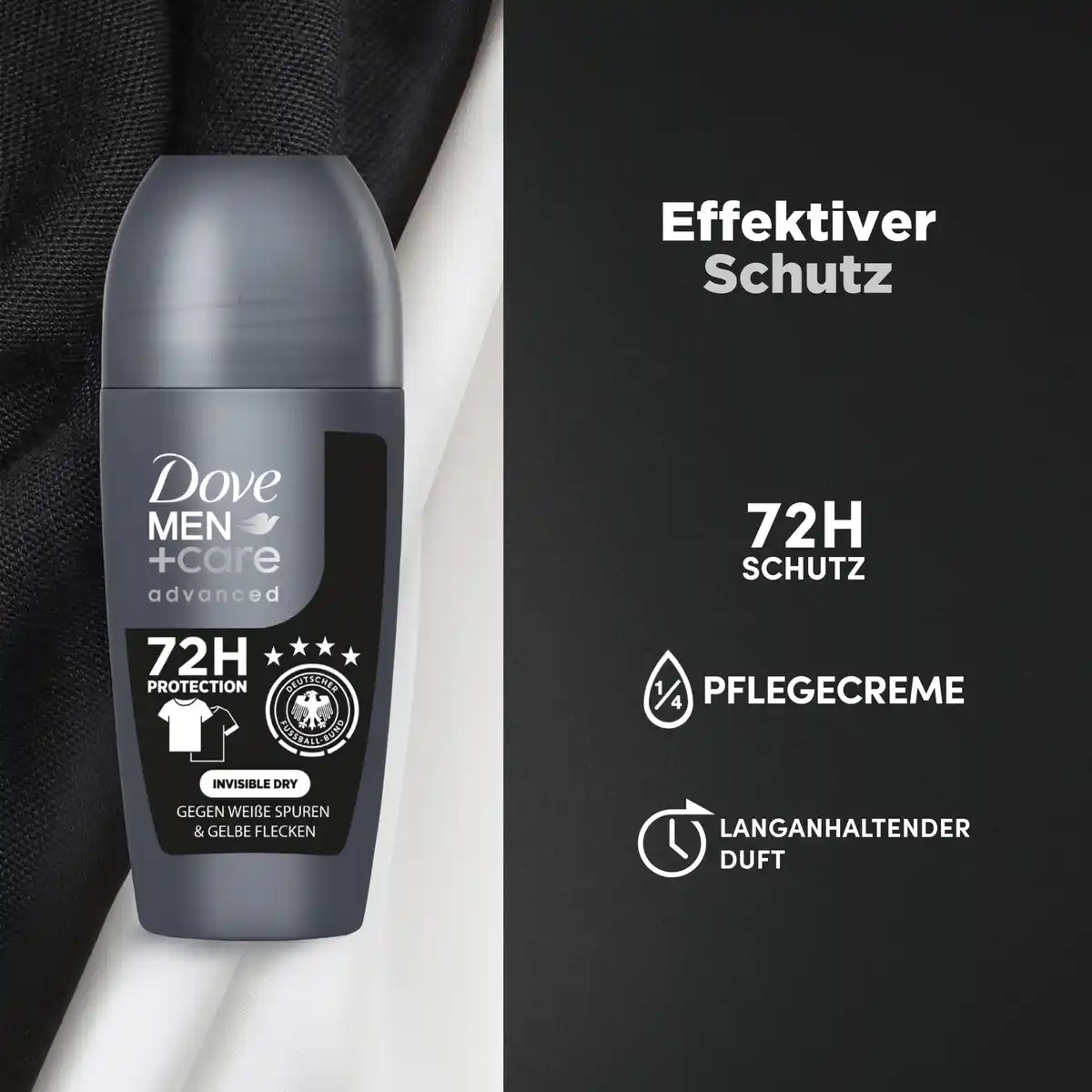 Bild 4 von Dove Men+Care Deo Roll-on Antitranspirant Clean Comfort, 50 ml