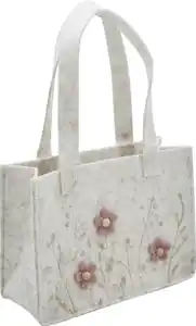 IDEENWELT DekoW Blumen Filz Tasche