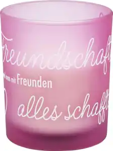 RUBIN LICHT RubinL Gefülltes Glas Spruch Freundschaf