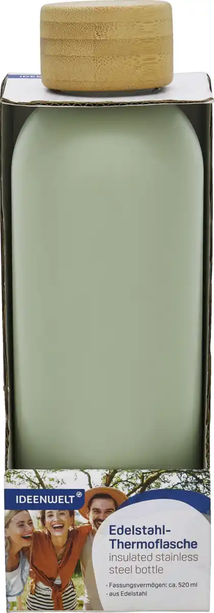Bild 1 von IDEENWELT Edelstahl-Thermoflasche Salbei 520 ml