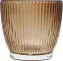 Bild 1 von IDEENWELT RubinL Teelichtglas Rillen braun