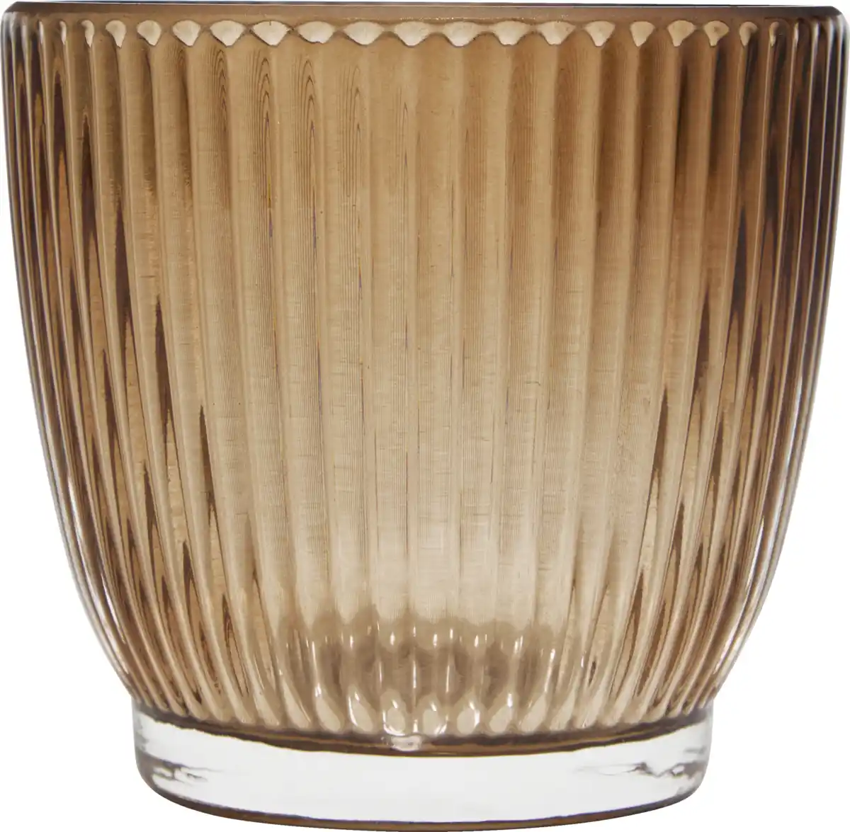 Bild 1 von IDEENWELT RubinL Teelichtglas Rillen braun
