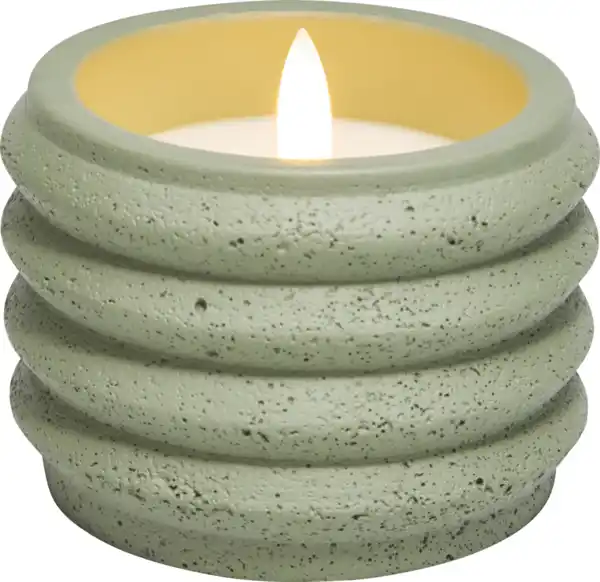 Bild 2 von IDEENWELT RubinL LED Zement Gefäß mintgrün