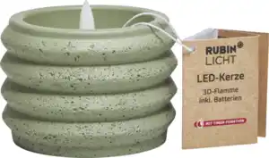 IDEENWELT RubinL LED Zement Gefäß mintgrün