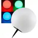 Bild 1 von CASAYA Solarleuchte »Torina«, Ø 15 cm, Warmweiß/RGB, inkl. Erdspieß, weiß