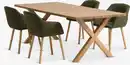 Bild 1 von GRIBSKOV L230 Tisch Eiche natur + 4 ADSLEV Stühle olivgrün