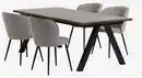 Bild 1 von SANDBY L210 Tisch Eiche dunkel + 4 RISSKOV hellgrau