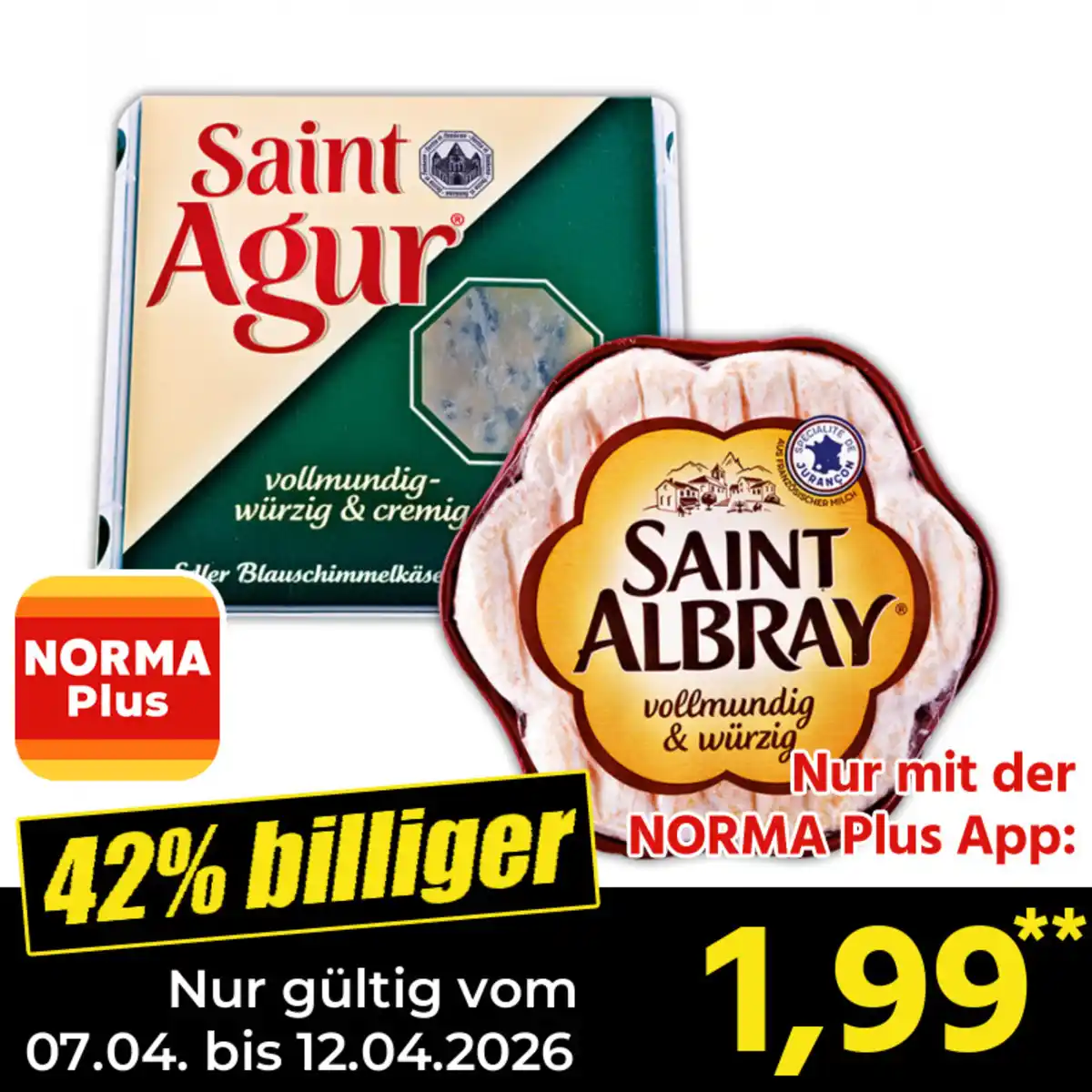 Bild 1 von Saint Albray/Saint Agur Weichkäse