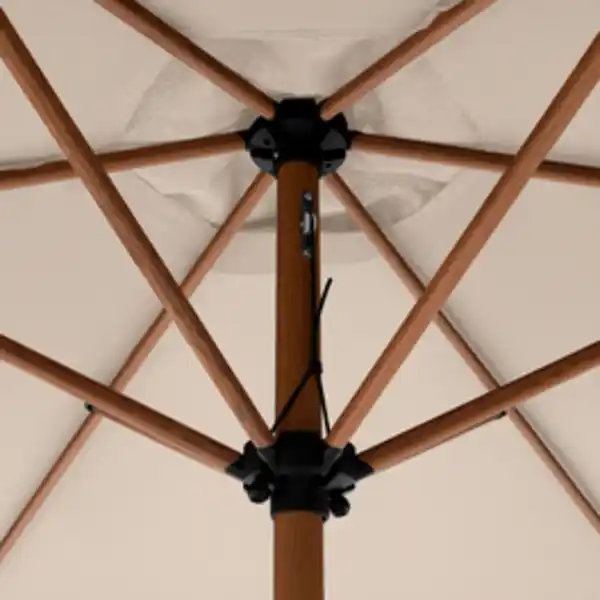 Bild 3 von DOPPLER Sonnenschirm »Life 305 Woodstyle Lift«, ØxH: 305 x 246 cm, abknickbar