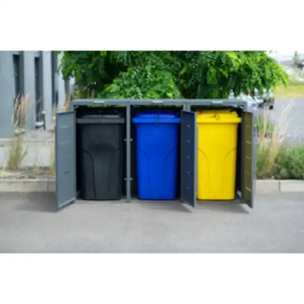 Bild 2 von Westmann Mülltonnenbox, für 3 x 240 L, BxTxH: 200 x 80 x 116 cm, anthrazit