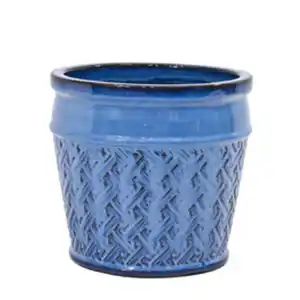 Pflanzgefäß »Edda«, ØxH: 25,5 x 22,5 cm, Keramik, blau