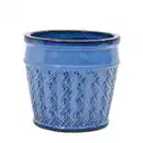 Bild 1 von Pflanzgefäß »Edda«, ØxH: 25,5 x 22,5 cm, Keramik, blau