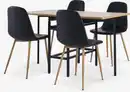 Bild 1 von FOLDINGBRO L130 Tisch Eiche w. + 4 JONSTRUP Stühle schwarz