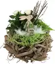 Bild 1 von Osterarrangement bepflanzter Wurzelkranz mit Frühlingspflanzen