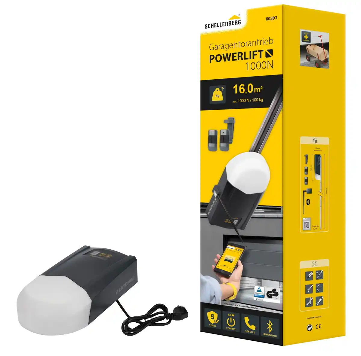 Bild 1 von Schellenberg Garagentorantrieb Powerlift 1000 N inkl. 2 Handsender