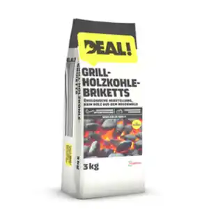 DEAL! Grillholzkohlebriketts, 3 kg