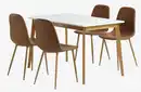Bild 1 von JEGIND L130 Tisch weiß + 4 JONSTRUP Stühle cognac