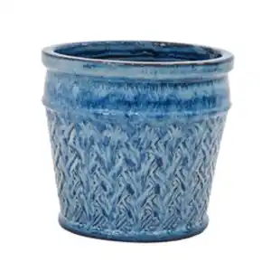 Pflanzgefäß »Edda«, ØxH: 38,5 x 34,5 cm, Keramik, blau