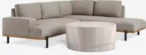Lounge-Set STORLIEN travertin + ELLEKILDE 5 Pers. taupe