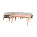 Bild 2 von CASAYA Eckloungeset »Solivio«, 5-teilig, Ropebespannung, Holzoptik/Aluminium