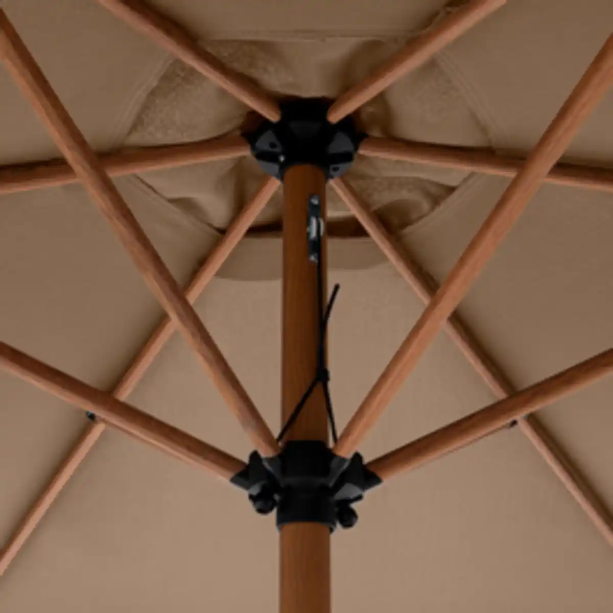 Bild 4 von DOPPLER Sonnenschirm »Life 305 Woodstyle Lift«, ØxH: 305 x 246 cm, abknickbar