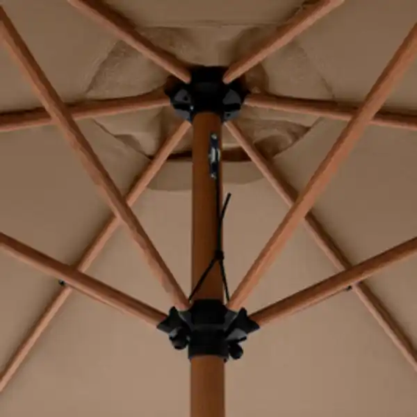 Bild 4 von DOPPLER Sonnenschirm »Life 305 Woodstyle Lift«, ØxH: 305 x 246 cm, abknickbar