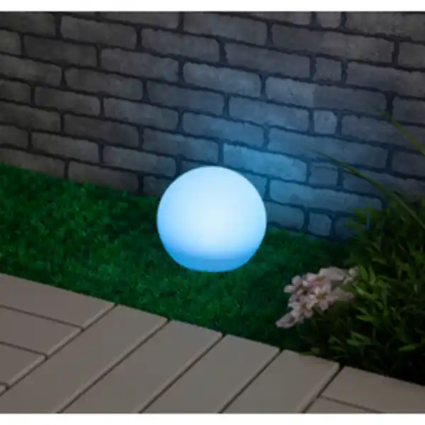 Bild 4 von CASAYA Solarleuchte »Torina«, Ø 15 cm, Warmweiß/RGB, inkl. Erdspieß, weiß