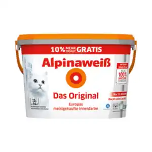 ALPINA Innenfarbe »Alpinaweiss Das Original«, weiß, matt, 11 l