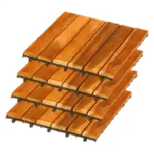 4er–Set Holzfliesen Akazie