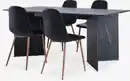 Bild 1 von KRONDAL L180 Tisch Marmor + 4 JONSTRUP Stühle schwarz