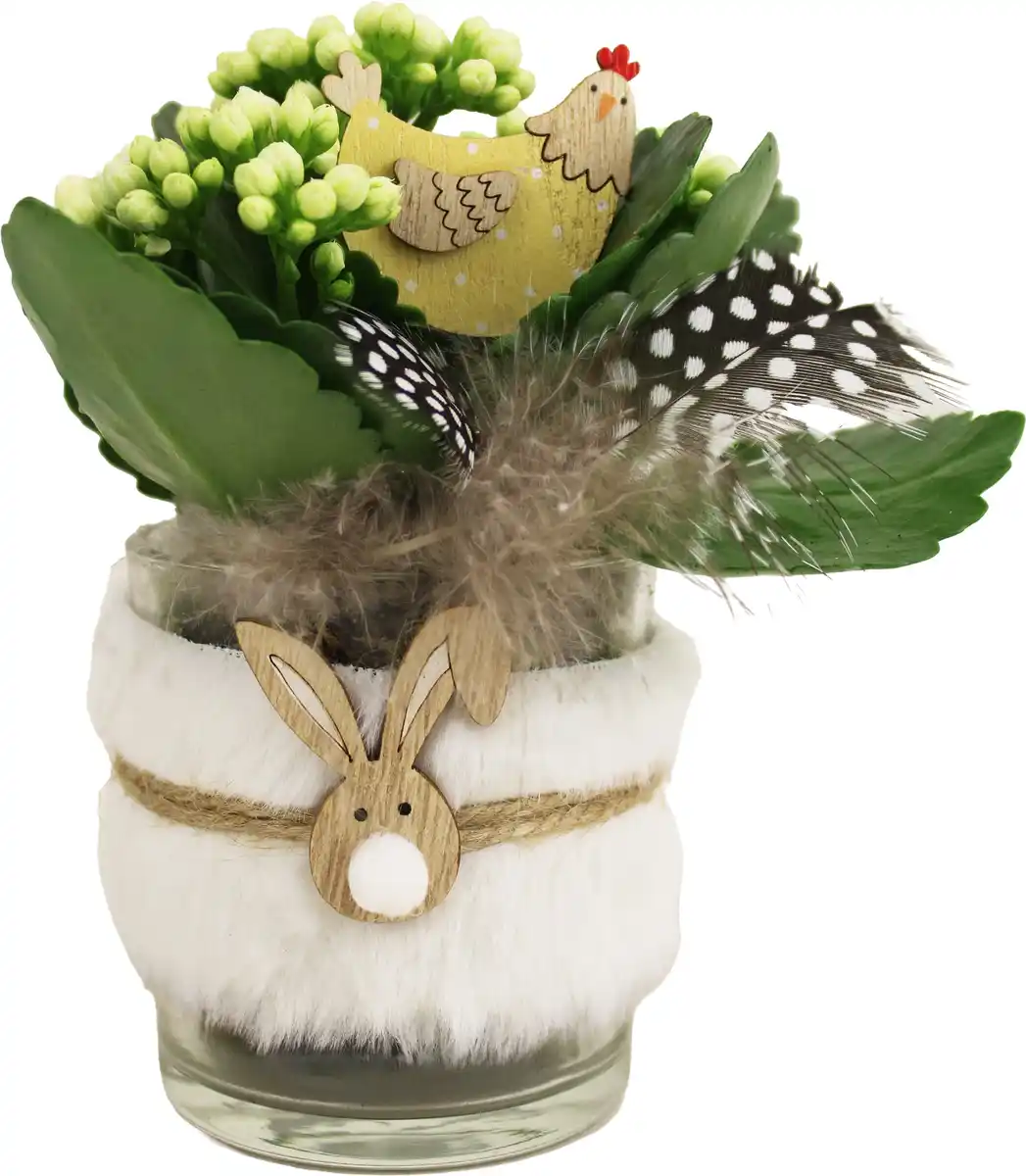 Bild 1 von Osterarrangement Calandiva im Glastopf mit Osterdeko