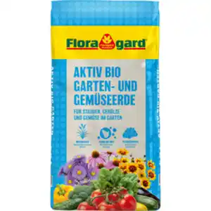 FLORAGARD Garten- und Gemüseerde, Aktiv Bio, 50 Liter