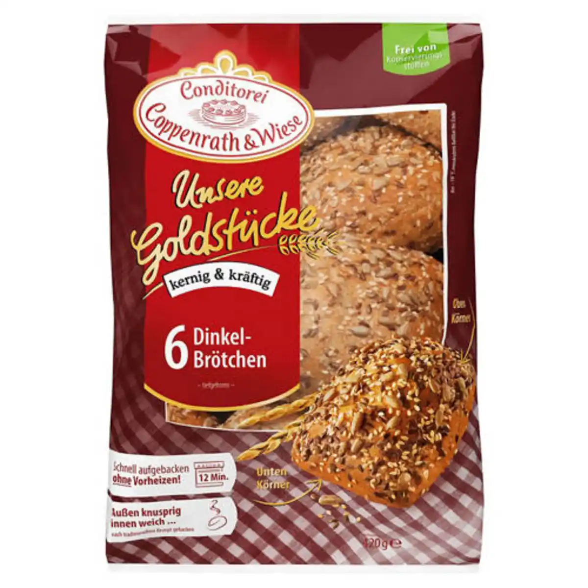 Bild 1 von CONDITOREI COPPENRATH & WIESE Aufback-Dinkelbrötchen 420 g