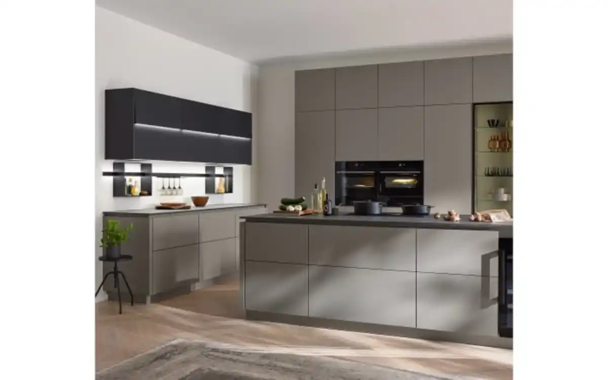 Bild 2 von Nobilia - Einbauküche Esilia, taupengrau, inkl. AEG Elektrogeräte