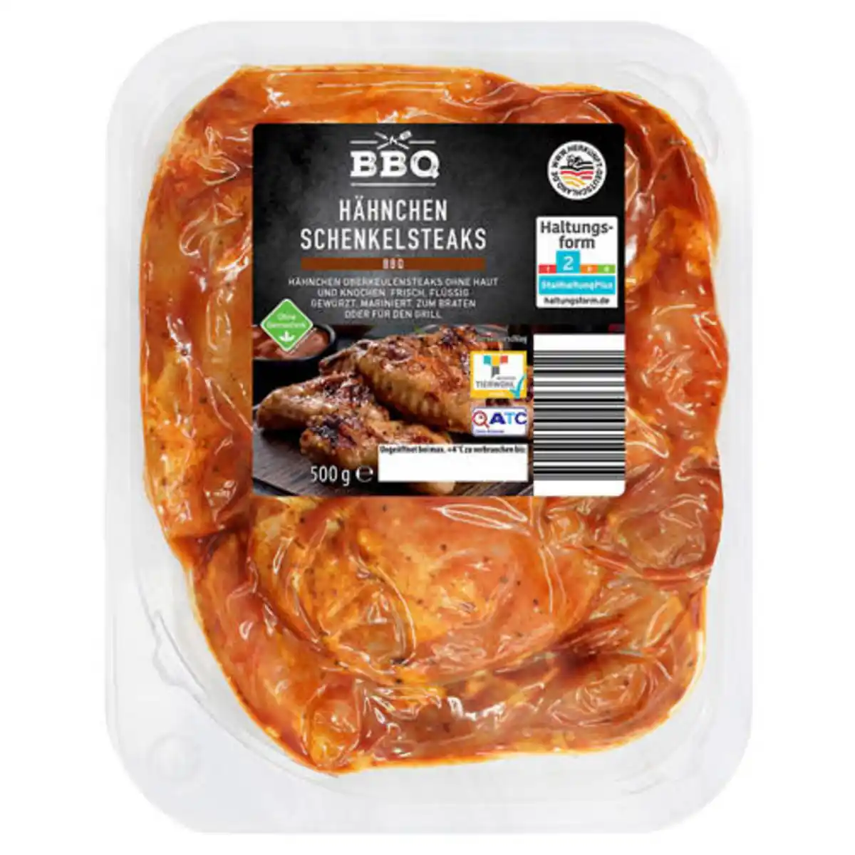 Bild 1 von Hähnchen Schenkelsteaks 500 g, BBQ
