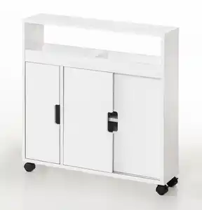 Rollschrank mit Schubladen und Ablage, ca. 70 x 20 x 71 cm - Weiß