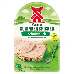 RÜGENWALDER MÜHLE Veganer Schinken Spicker 80 g, Schnittlauch