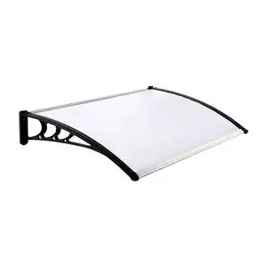 Tür-Vordach - aus PC-Platte - ca. 100x100 cm - Schwarz