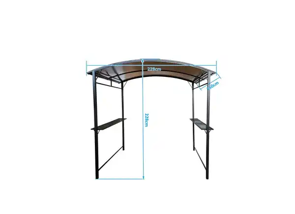 Bild 3 von Grillpavillon aus Stahl, ca. 228 x 150 x 228 cm - Anthrazit