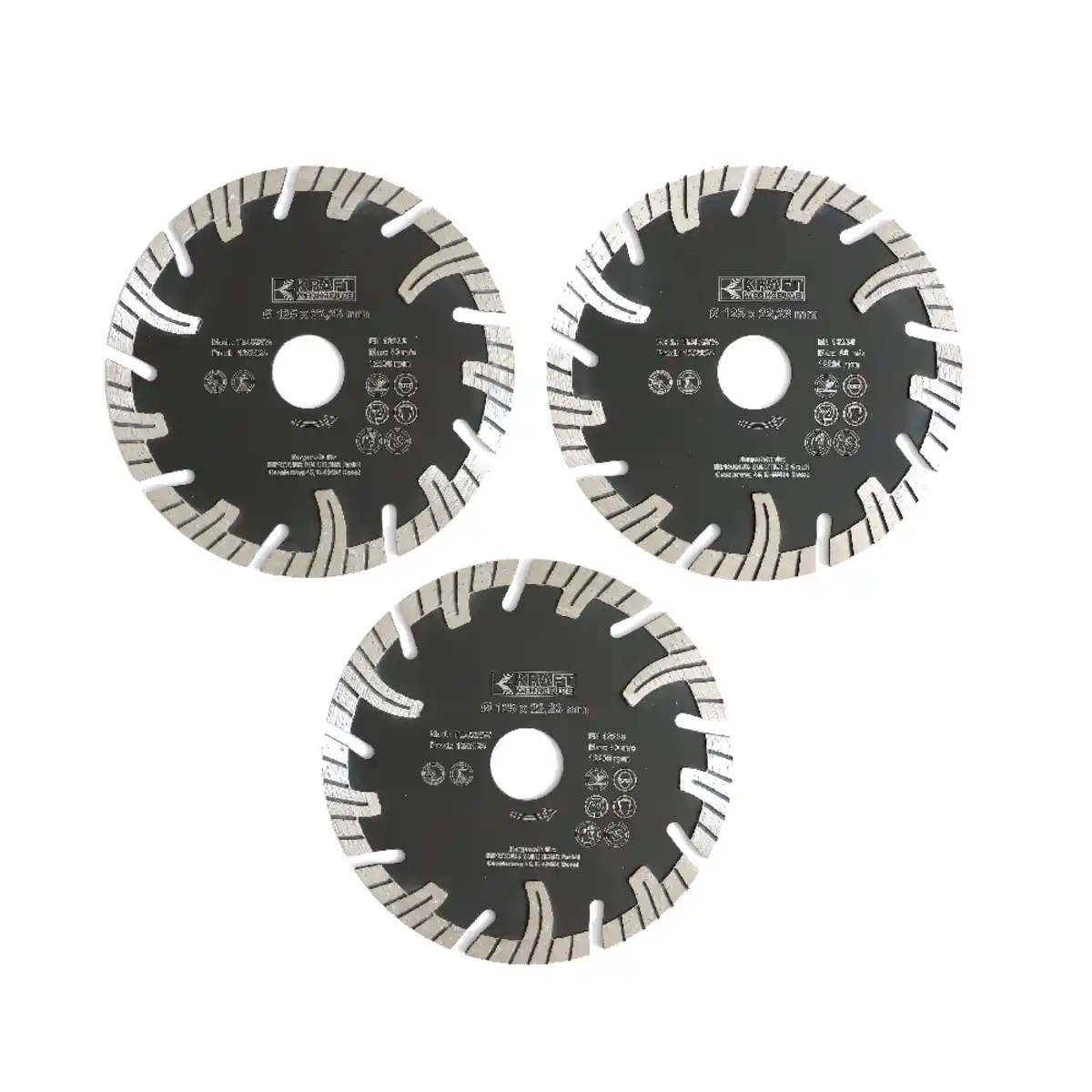 Bild 1 von Diamant-Trennscheibe Ø125 mm, Twill und feine Welle 3 tlg.