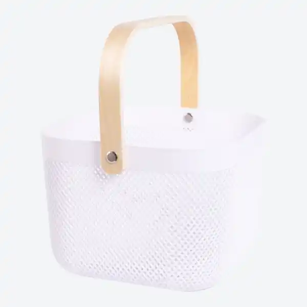 Bild 2 von Aufbewahrungskorb mit Bambusgriff, ca. 24x25,5x17,5 cm